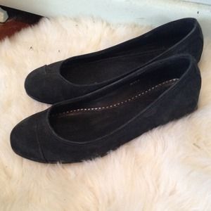 rag & bone black nubuck flats size 36