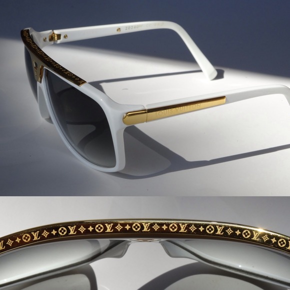 Louis Vuitton Evidence Sunglasses | WHITE & GOLD - Picture 2 of 4