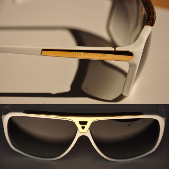 Louis Vuitton Evidence Sunglasses | WHITE & GOLD - Picture 4 of 4