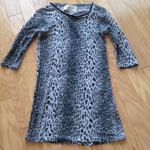 Black-white-grey leopard tunic