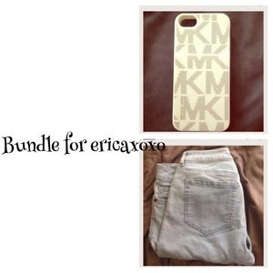 Mk iphone case and light wash jeans for ericaxoxo.