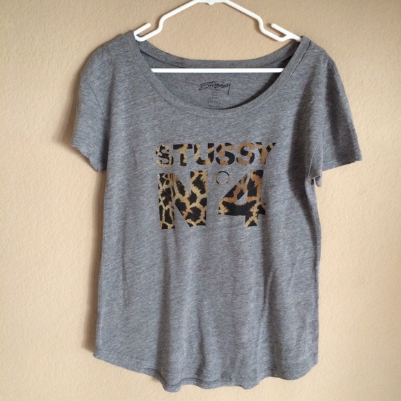 Stussy Tops - STUSSY - Giraffe No. 4 Tee (Heather Grey)