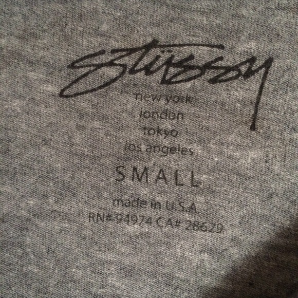 STUSSY - Giraffe No. 4 Tee (Heather Grey) - Picture 4 of 5