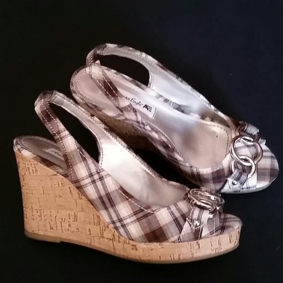 American Eagle Open Toe Wedge