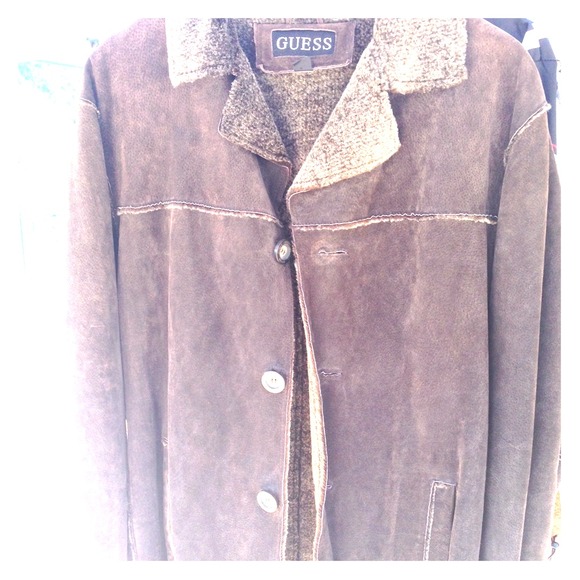 Vintage Leather Guess Men Jacket