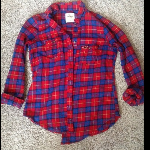 Hollister plaid button up