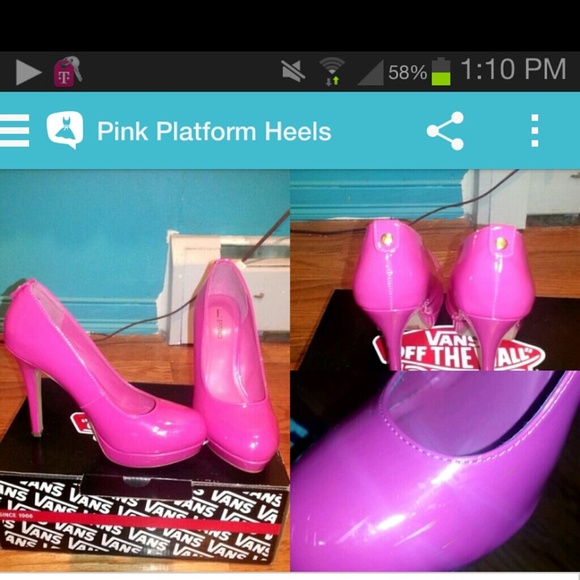 Pink platform heels