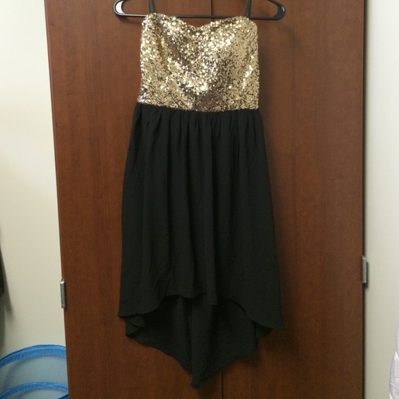 ‼️SOLD‼️ Formal Dress With Gold Sequin Bodice