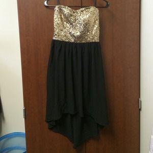 ‼️SOLD‼️ Formal Dress With Gold Sequin Bodice