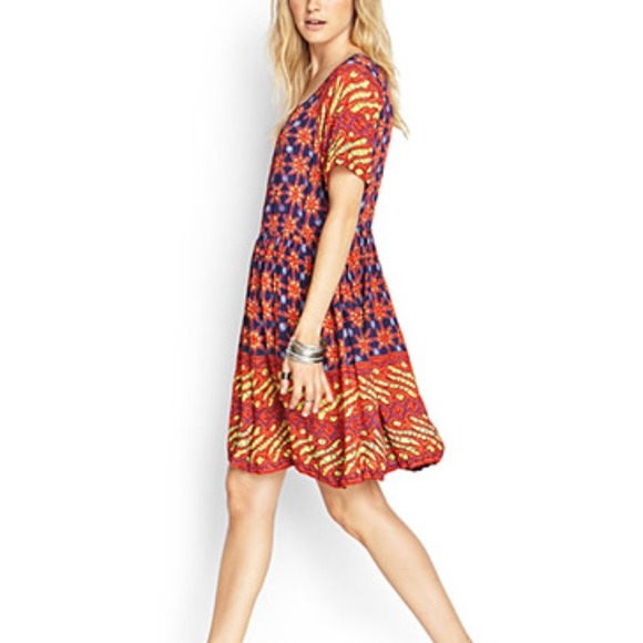 Mixed print dress