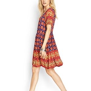 Mixed print dress