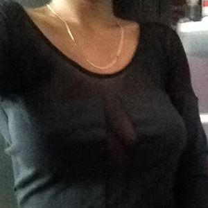 Nasty Gal black Censored Crop Top