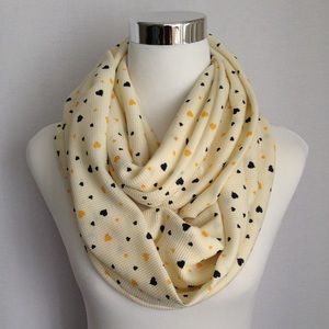 Handmade infinity scarf in sweet harts