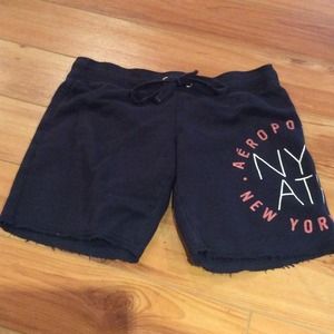 Dark blue shorts with tie