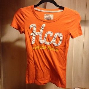 Orange Hollister shirt