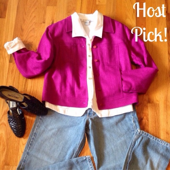 Ellen Tracy Jackets & Blazers - Fuchsia Silk Jacket by Ellen Tracy