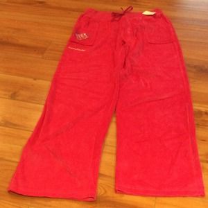 Pink velour pants