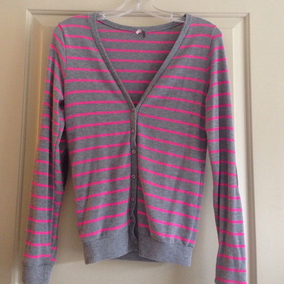 Button Down Cardigan with suede elbow pads.