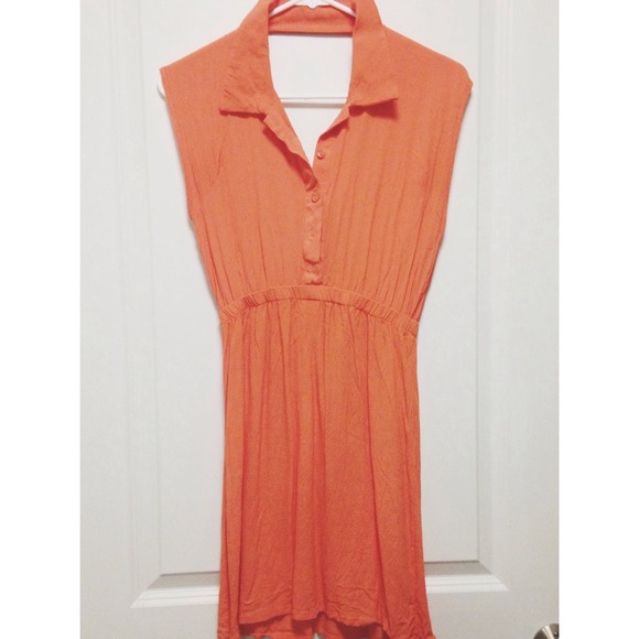 Orange sheer dress