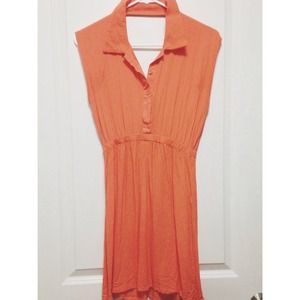 Orange sheer dress