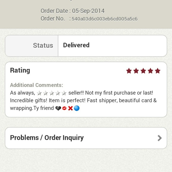 Just a peek at one of my happy buyers.
