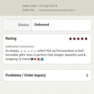 Just a peek at one of my happy buyers.