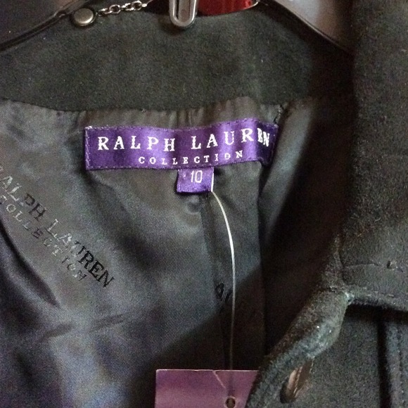 Black suede "Purple label" Ralph Lauren jacket - Picture 2 of 5