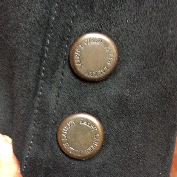 Black suede "Purple label" Ralph Lauren jacket - Picture 3 of 5