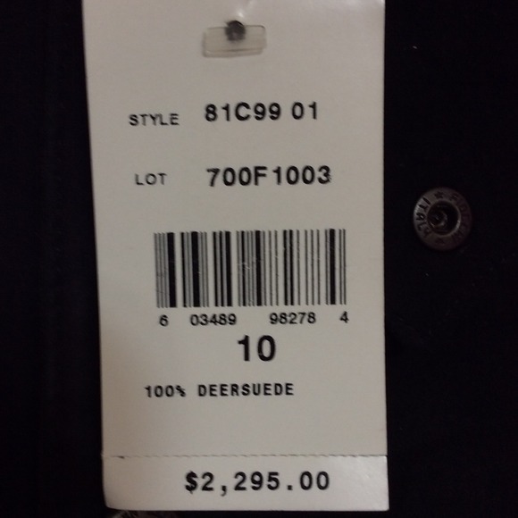 Black suede "Purple label" Ralph Lauren jacket - Picture 4 of 5