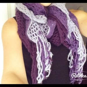 Very cute nit purple scarf
