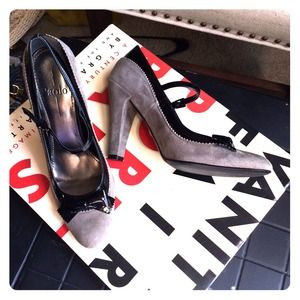 Linea Paolo maryjane suede bow pumps