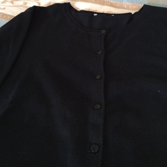 Black cardigan sweater