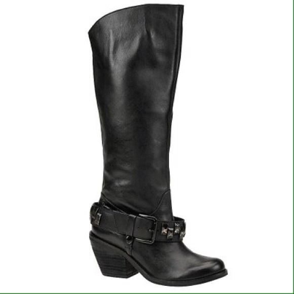Naughty Monkey Marte Black Riding Boots