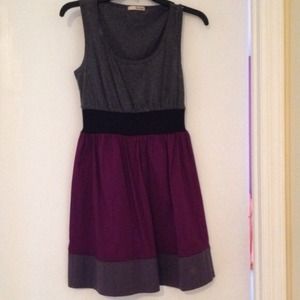 Purple and grey dress