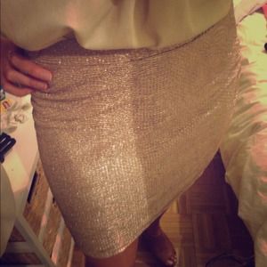 Gold Sparkly Skirt - size 2
