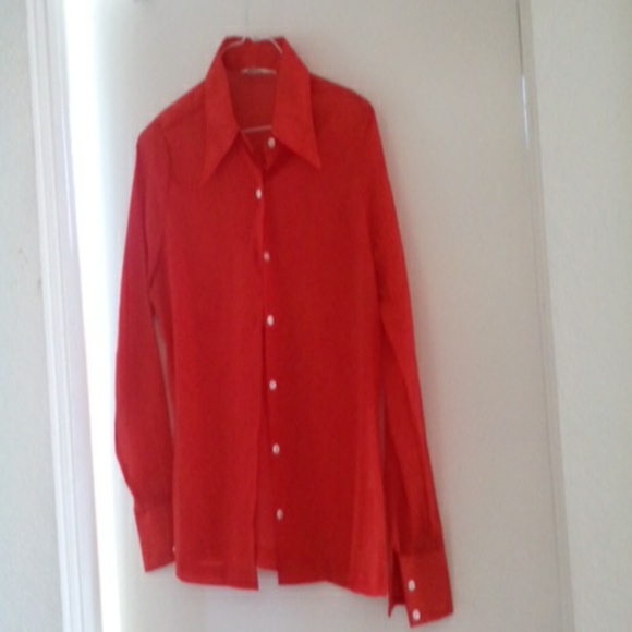 Vintage Wrangler Red Blouse Kinda Cowboyish - Picture 2 of 4