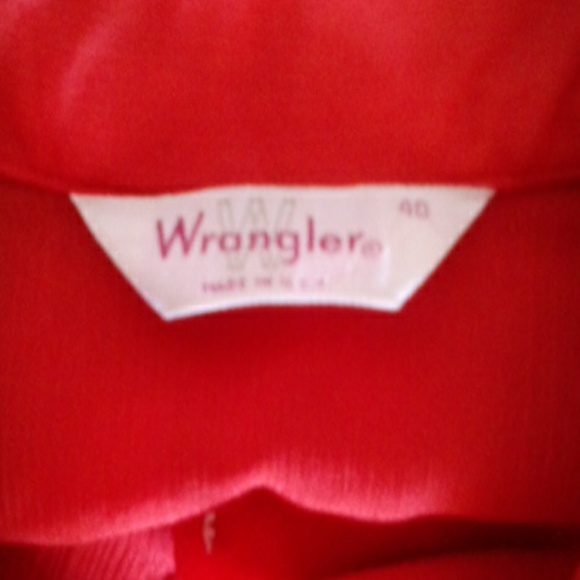 Vintage Wrangler Red Blouse Kinda Cowboyish - Picture 3 of 4