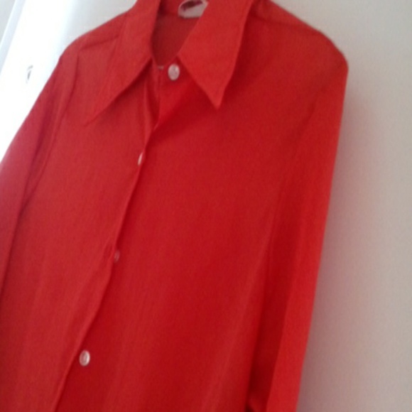 Vintage Wrangler Red Blouse Kinda Cowboyish - Picture 4 of 4