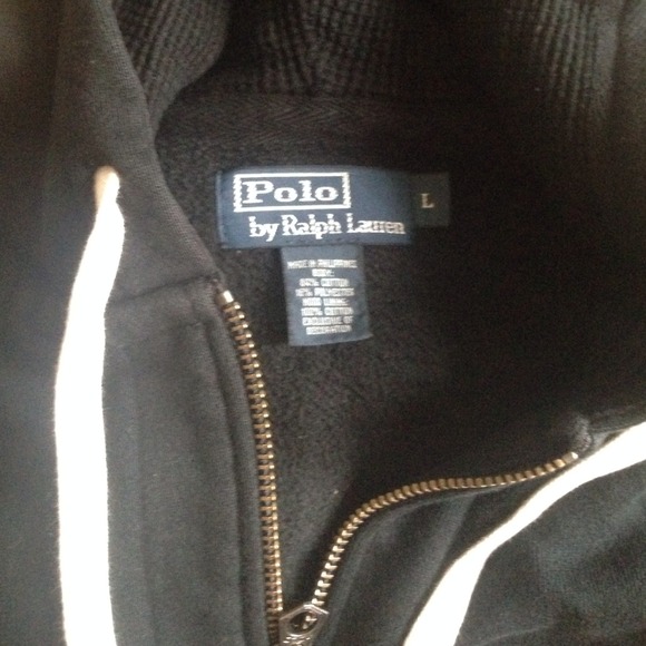 (Authentic) Polo Ralph Lauren Black Hoodie - Picture 2 of 3