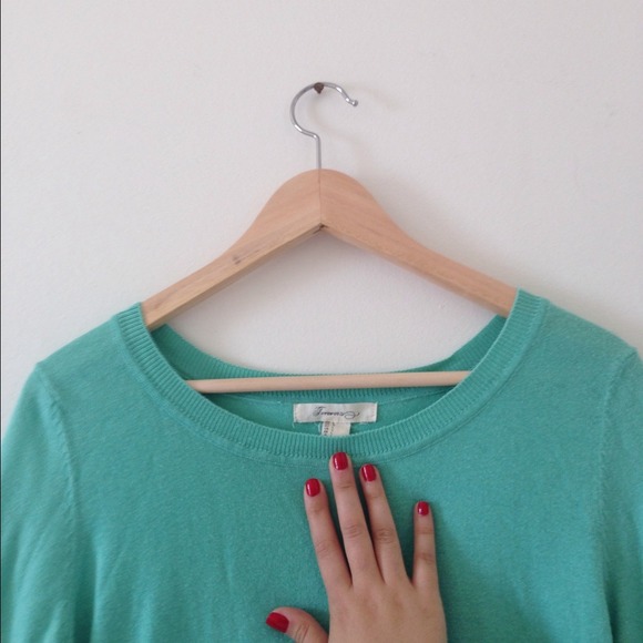 Mint colored Forever 21 sweater - Picture 1 of 3