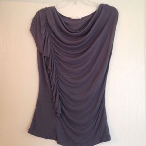 Ruffle grey dress shirt