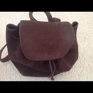Coach brown suede backpack