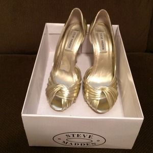 Gold Steve Madden High Heels On Hold For dfox71