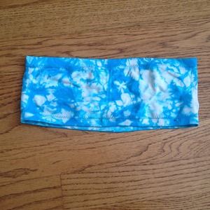 blue tie dye bandeau