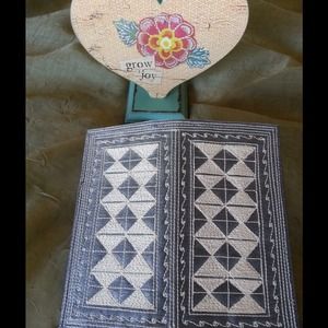 Laga Embroidered Checkbook Cover