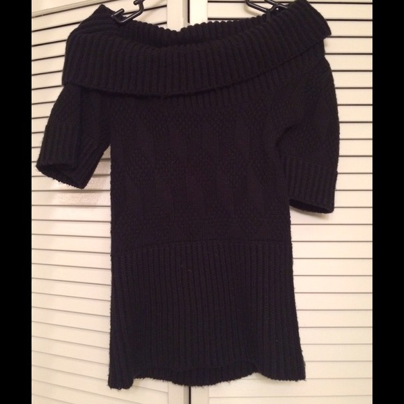SOLD--- Black Off the shoulder Sweater
