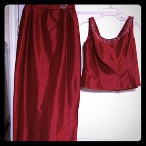 Gorgeous Deep Red Evening Dress