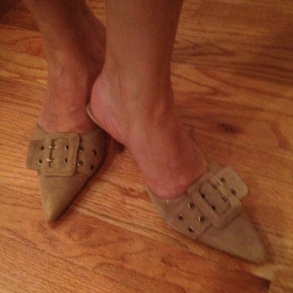 Suede Mules