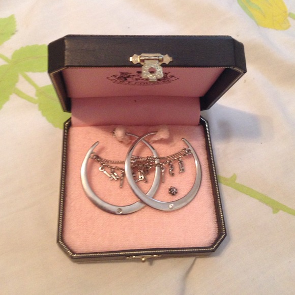 Juicy couture hoop earrings. Worn only once.