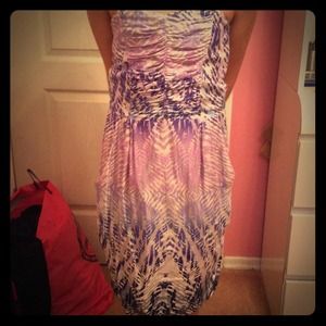Purple blue and white dress